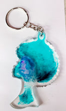 Load image into Gallery viewer, Afro Female Keychain Charm
